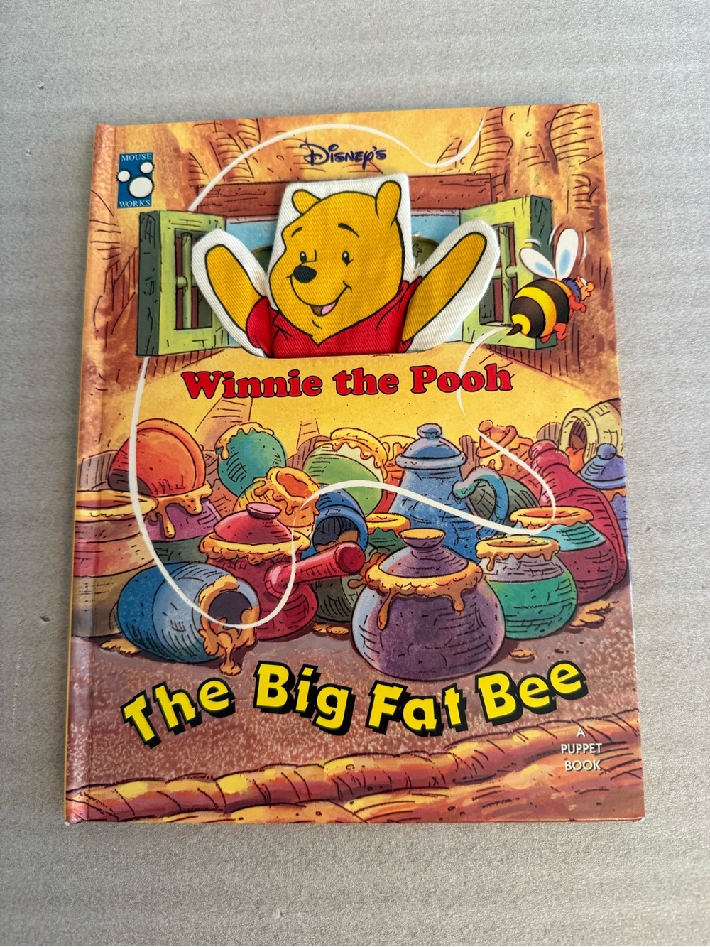 Vintage 1994 Disney Winnie the Pooh Puppet Book
